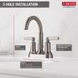 25769LF-SP Alux Two Handle Centerset Bathroom Faucet, Spotshield Brushed Nickel