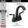 25775-BLMPU-DST Stryke Two Handle Centerset Bathroom Faucet, Matte Black