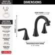 3533LF-BLMPU Kayra Two Handle Widespread Bathroom Faucet