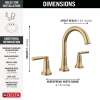 3535-CZMPU-DST SAYLOR Two Handle Widespread Bathroom Faucet, Champagne Bronze