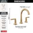 3535-CZMPU-DST SAYLOR Two Handle Widespread Bathroom Faucet, Champagne Bronze