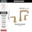 3536-CZMPU-DST SAYLOR Two Handle Widespread Bathroom Faucet, Champagne Bronze