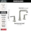 3536-SSMPU-DST SAYLOR Two Handle Widespread Bathroom Faucet, Stainless