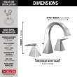 35546-PR-MPU-DST Trillian Two Handle Widespread Bathroom Faucet, Lumicoat Chrome