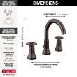 3558-RBMPU-DST Trinsic Two Handle Widespread Bathroom Faucet, Venetian Bronze