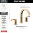 35588-CZ-PR-DST Tetra Two Handle Widespread Bathroom Faucet, Lumicoat Champagne Bronze
