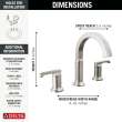35588-SS-PR-DST Tetra Two Handle Widespread Bathroom Faucet, Lumicoat Stainless