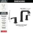 35589-BL-DST Tetra Two Handle Widespread Bathroom Faucet
