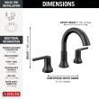 3559-BLPD-DST Trinsic Two Handle Widespread Pull Down Bathroom Faucet