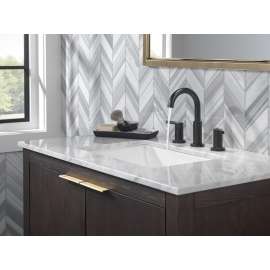 35749LF-BL Nicoli Two Handle Widespread Bathroom Faucet, Matte Black