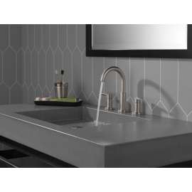35749LF-SS Nicoli Two Handle Widespread Bathroom Faucet, Stainless