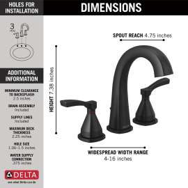 35775-BLMPU-DST Stryke Widespread Faucet