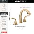 35775-CZPD-PR-DST Stryke Two Handle Widespread Pull Down Bathroom Faucet, Lumicoat Champagne Bronze