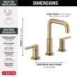 35849LF-CZ Nicoli Two Handle Widespread Bathroom Faucet, Champagne Bronze