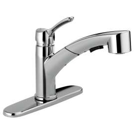 4140-TP-DST Collins Single Handle Tract-Pack Pull Out Kitchen Faucet, Chrome