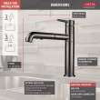 4159-KS-DST Trinsic Single Handle Pull Out Kitchen Faucet, Black Stainless