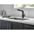 4193-BL-DST Pivotal Single Handle Pull Out Kitchen Faucet, Matte Black