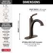 532-RBMPU-DST Woodhurst Single Handle Bathroom Faucet, Venetian Bronze