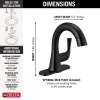 533LF-BLPDMPU Kayra Single Handle Pull Down Bathroom Faucet, Matte Black