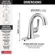 533LF-MPU Kayra Single Handle Bathroom Faucet, Chrome