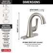 533LF-SSMPU Kayra Single Handle Bathroom Faucet, Stainless