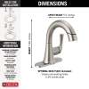 533LF-SSPDMPU Kayra Single Handle Pull Down Bathroom Faucet, Stainless