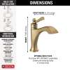 556-CZLPU-DST Dorval Single Handle Bathroom Faucet, Champagne Bronze