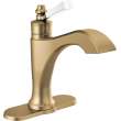 556-GSLPU-DST Dorval Single Handle Bathroom Faucet, Champagne Bronze and Porcelain