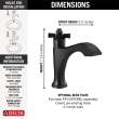 557-BLLPU-DST Dorval Single Handle Bathroom Faucet, Matte Black