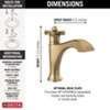 557-CZLPU-DST Dorval Single Handle Bathroom Faucet, Champagne Bronze