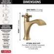 557-CZLPU-DST Dorval Single Handle Bathroom Faucet, Champagne Bronze
