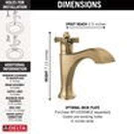 557-CZMPU-DST Dorval Single Handle Bathroom Faucet, Champagne Bronze