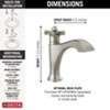 557-SSMPU-DST Dorval Single Handle Bathroom Faucet, Stainless