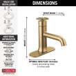 558-CZMPU-DST Trinsic Single Handle Bathroom Faucet, Champagne Bronze