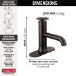 558-RBMPU-DST Trinsic Single Handle Bathroom Faucet, Venetian Bronze