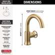 558HAR-CZ-DST Trinsic Single Handle Bathroom Faucet, Champagne Bronze