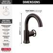 558HAR-RB-DST Trinsic Single Handle Bathroom Faucet, Venetian Bronze