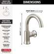 558HAR-SS-DST Trinsic Single Handle Bathroom Faucet, Stainless