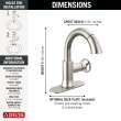 558HAR-SSPD-DST Trinsic Single Handle Pull Down Bathroom Faucet, Stainless