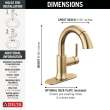 559HAR-CZPD-DST Trinsic Single Handle Pull Down Bathroom Faucet, Champagne Bronze