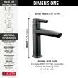 571-BLLPU-DST Galeon Single Handle Bathroom Faucet, Matte Black