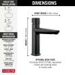 573-BLLPU-DST Galeon Single Handle Bathroom Faucet, Matte Black