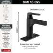 574-BLMPU-DST Zura Single Handle Bathroom Faucet