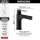 574-SMLPU-DST Zura Single Handle Bathroom Faucet Less Pop Up, Stainless and Matte Black