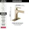 574T-CZ-DST Zura Single Handle Bathroom Faucet with Touch2O Technology, Champagne Bronze