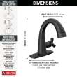 5776-BLPD-DST Stryke Single Handle Pull Down Bathroom Faucet