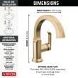 588SH-CZ-PR-DST Tetra Single Handle Bathroom Faucet, Lumicoat Champagne Bronze