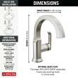 588SH-SS-PR-DST Tetra Single Handle Bathroom Faucet, Lumicoat Stainless