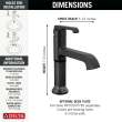 589-BL-DST Tetra Single Handle Bathroom Faucet, Matte Black