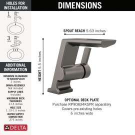 599-KS-PR-LPU-DST Pivotal Single Handle Bathroom Faucet